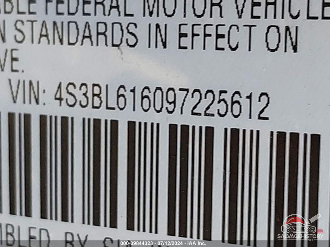 4S3BL616097225612 2009 SUBARU LEGACY photo no. 9
