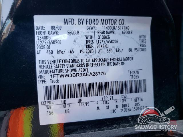 1FTWW3BR9AEA28776 2010 FORD F350 photo no. 12
