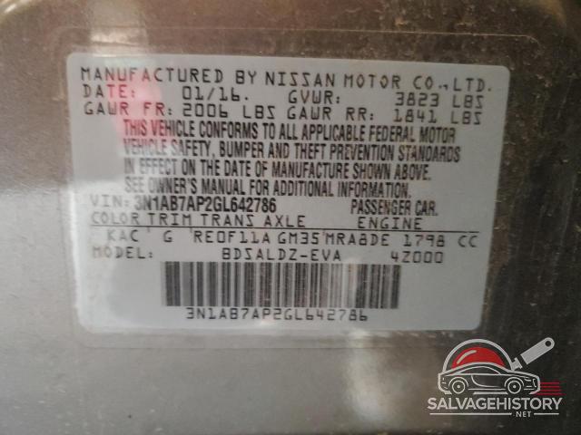 3N1AB7AP2GL642786 2016 NISSAN SENTRA photo no. 12
