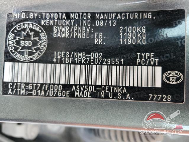 4T1BF1FK7EU729551 2014 TOYOTA CAMRY photo no. 13