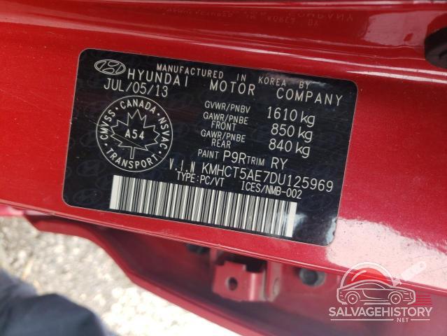 KMHCT5AE7DU125969 2013 HYUNDAI ACCENT photo no. 12