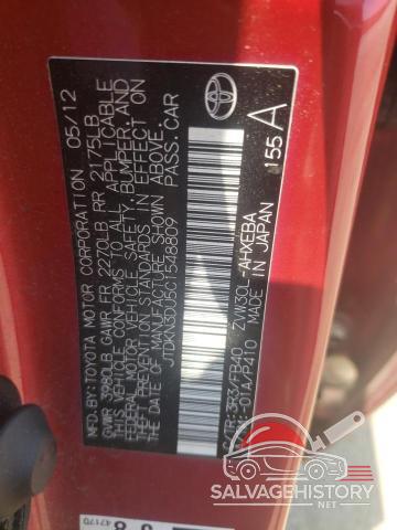 JTDKN3DU5C1548809 2012 TOYOTA PRIUS photo no. 12