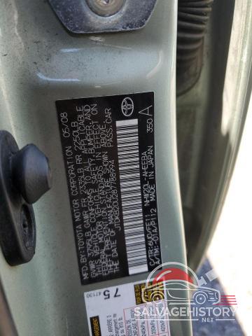 JTDKB20U287788994 2008 TOYOTA PRIUS photo no. 12