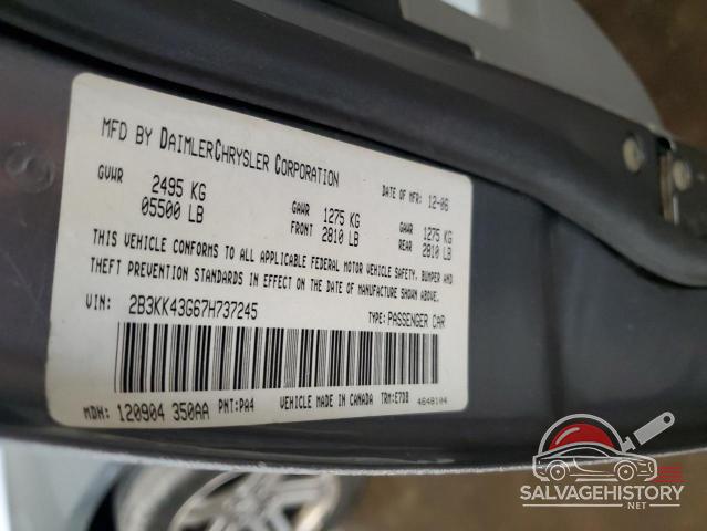 2B3KK43G67H737245 2007 DODGE CHARGER photo no. 12