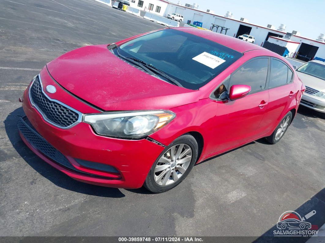 KNAFX4A62E5097886 2014 KIA FORTE photo no. 2