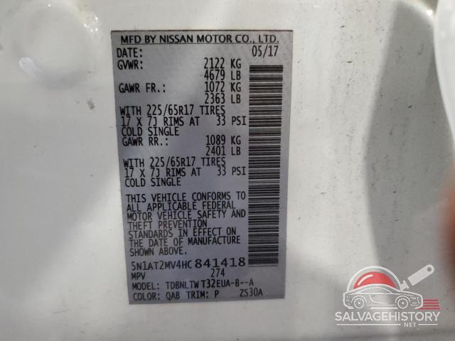 5N1AT2MV4HC841418 2017 NISSAN ROGUE photo no. 13