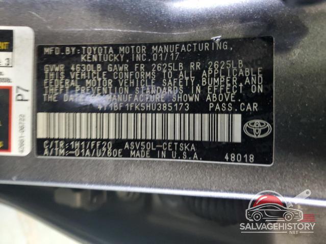 4T1BF1FK5HU385173 2017 TOYOTA CAMRY photo no. 12
