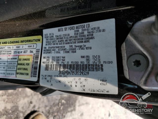 3FA6P0H78HR228529 2017 FORD FUSION photo no. 12