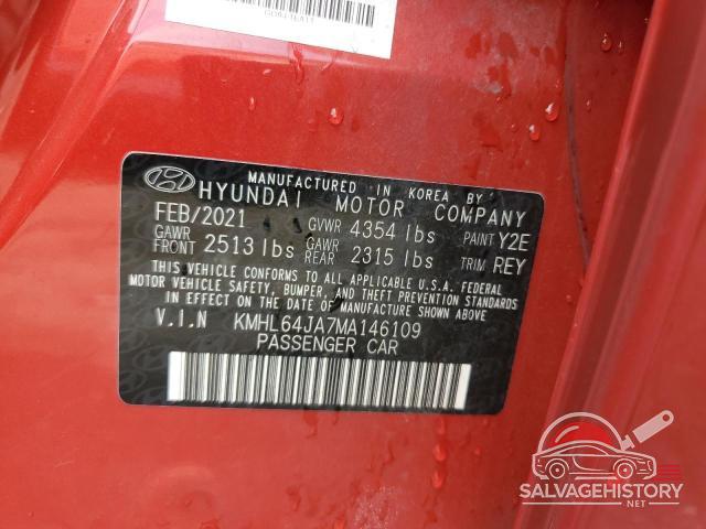 KMHL64JA7MA146109 2021 HYUNDAI SONATA photo no. 12