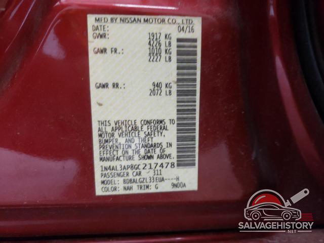 1N4AL3AP8GC217478 2016 NISSAN ALTIMA photo no. 12