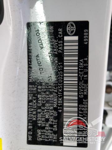 4T1BK1FK5EU025151 2014 TOYOTA CAMRY photo no. 12