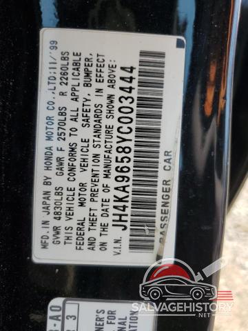 JH4KA9658YC003444 2000 ACURA RL photo no. 12