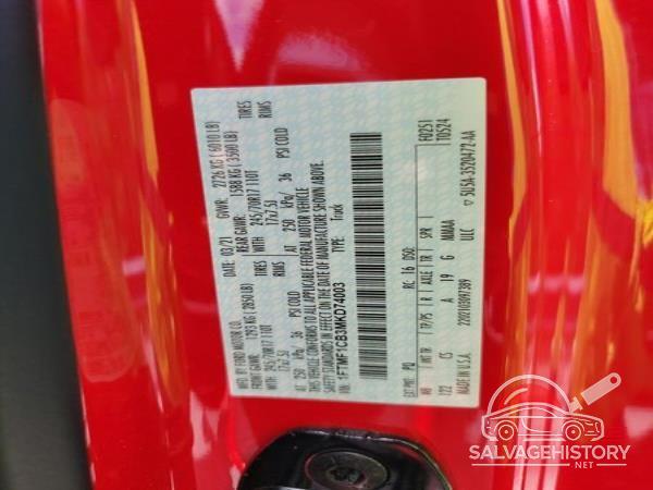 1FTMF1CB3MKD74003 2021 FORD F-150 photo no. 10