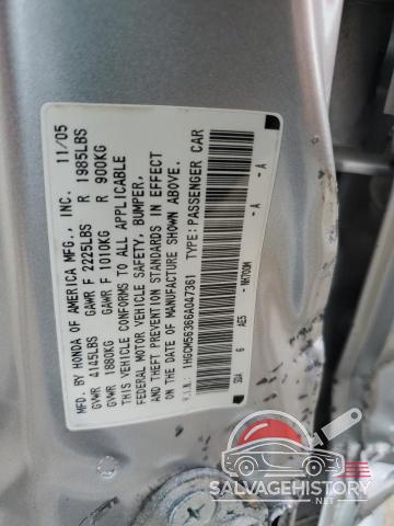 1HGCM56366A047361 2006 HONDA ACCORD photo no. 12