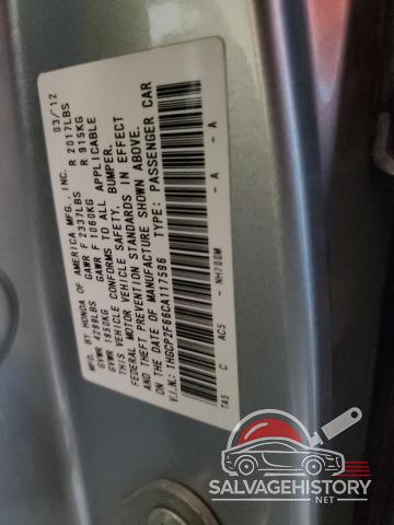 1HGCP2F66CA117596 2012 HONDA ACCORD photo no. 12