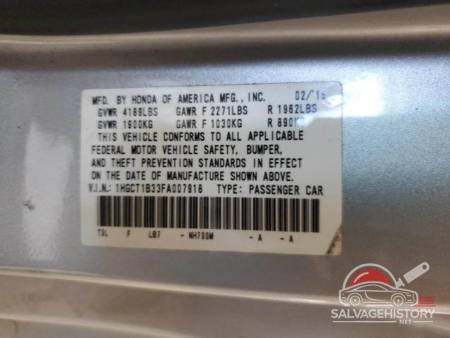 1HGCT1B33FA007918 2015 HONDA ACCORD photo no. 12