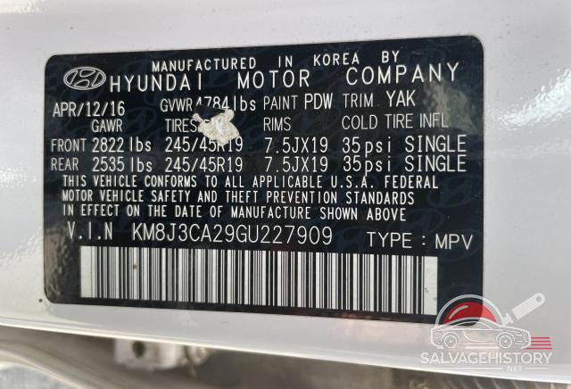 KM8J3CA29GU227909 2016 HYUNDAI TUCSON photo no. 10