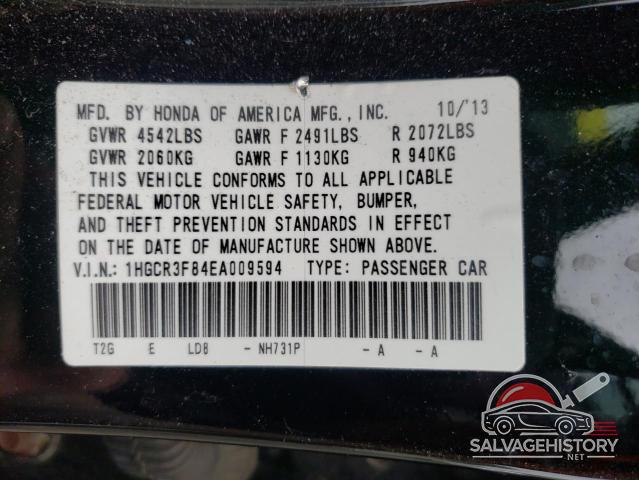 1HGCR3F84EA009594 2014 HONDA ACCORD photo no. 12