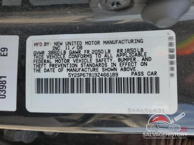 5Y2SP67819Z466189 2009 PONTIAC VIBE photo no. 13