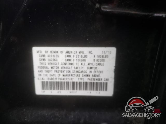 19UDE2F79GA022782 2016 ACURA ILX photo no. 12