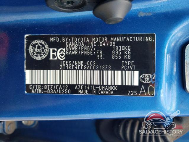 2T1KE4EE9AC031373 2010 TOYOTA COROLLA photo no. 12