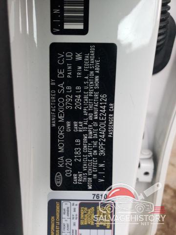 3KPF24AD0LE244126 2020 KIA FORTE photo no. 12