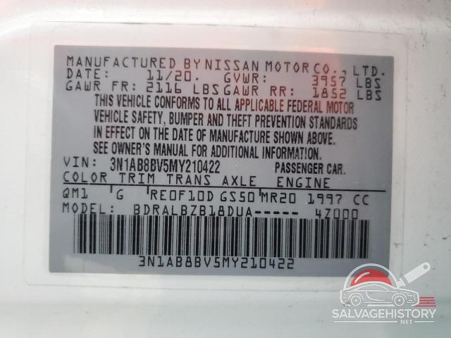 3N1AB8BV5MY210422 2021 NISSAN SENTRA photo no. 12