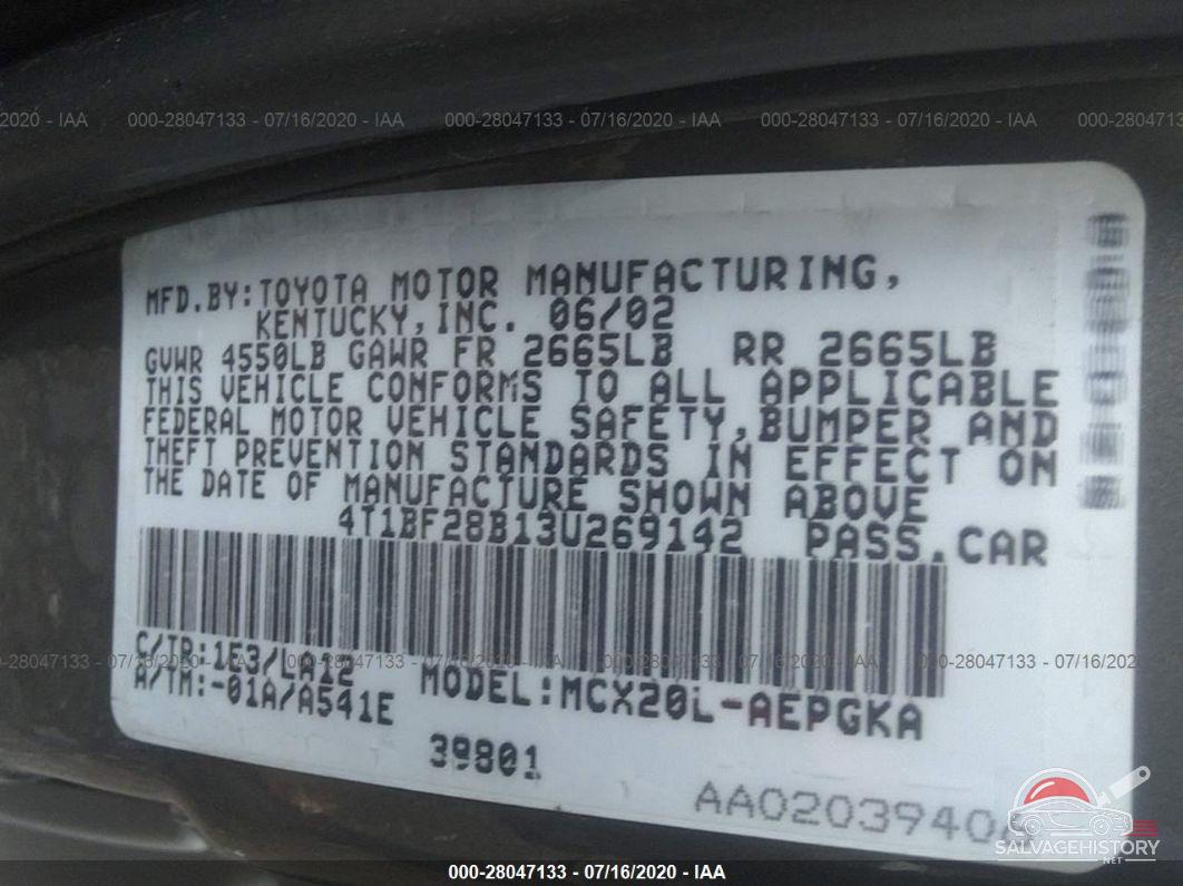 4T1BF28B13U269142 2003 TOYOTA AVALON photo no. 9