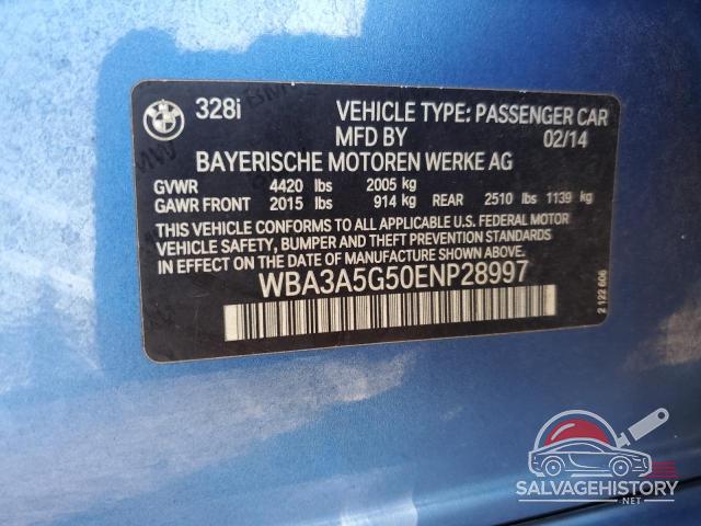 WBA3A5G50ENP28997 2014 BMW 3 SERIES photo no. 12