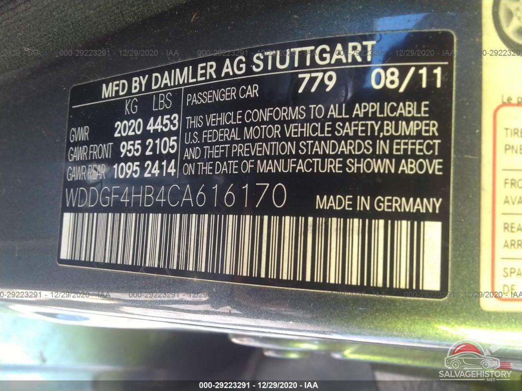 WDDGF4HB4CA616170 2012 MERCEDES-BENZ C-CLASS photo no. 9