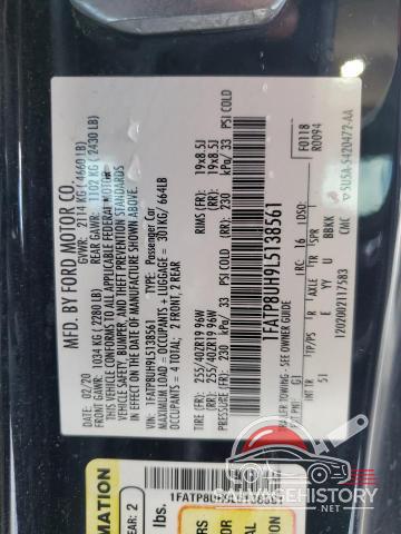 1FATP8UH9L5138561 2020 FORD ALL Models photo no. 12