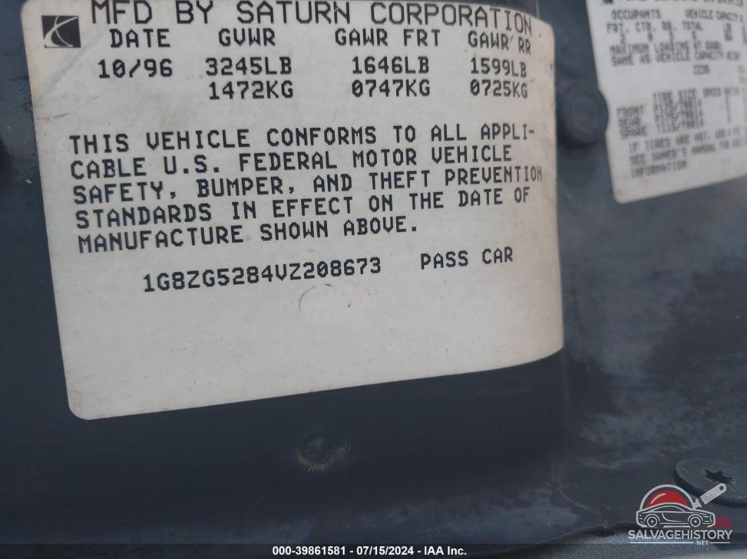 1G8ZG5284VZ208673 1997 SATURN SL photo no. 9