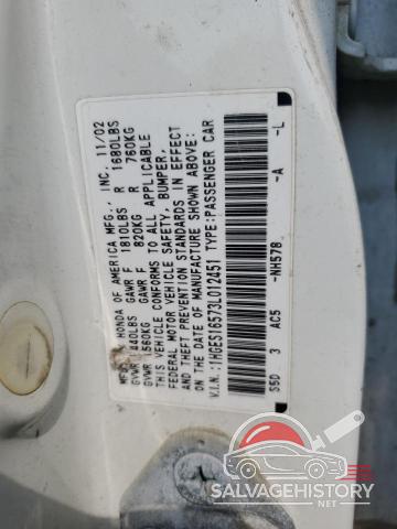 1HGES16573L012451 2003 HONDA CIVIC photo no. 12