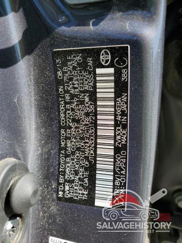 JTDKN3DU3D1721387 2013 TOYOTA PRIUS photo no. 13