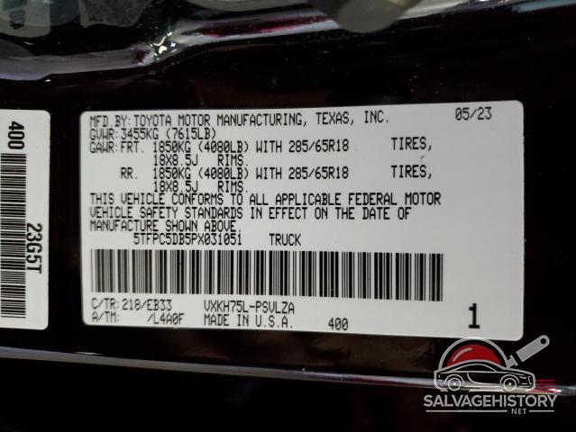 5TFPC5DB5PX031051 2023 TOYOTA TUNDRA photo no. 12