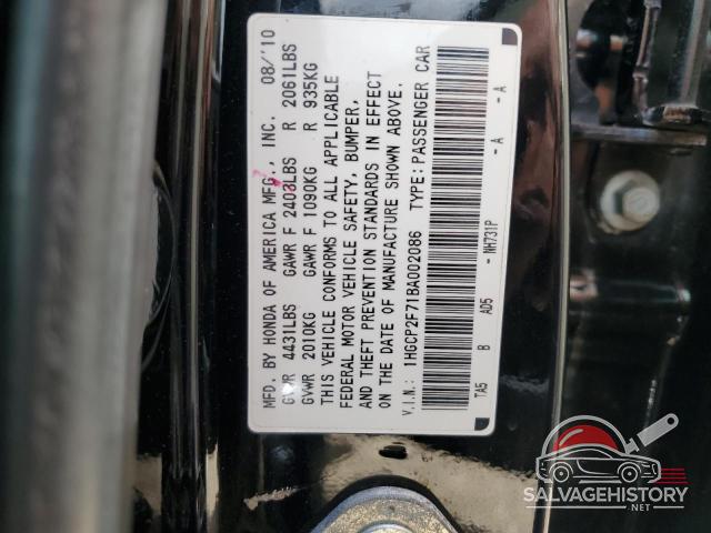 1HGCP2F71BA002086 2011 HONDA ACCORD photo no. 13
