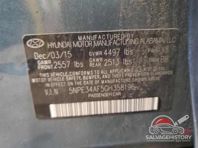 5NPE34AF5GH358196 2016 HYUNDAI SONATA photo no. 12