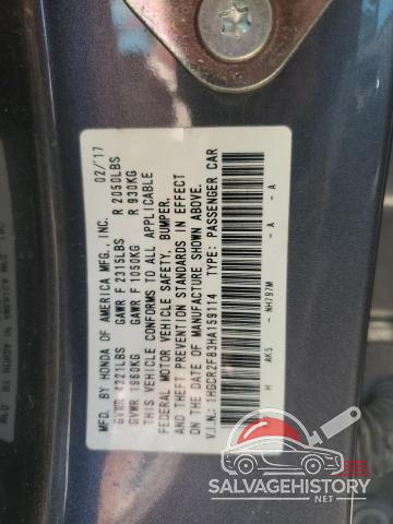 1HGCR2F83HA159114 2017 HONDA ACCORD photo no. 12