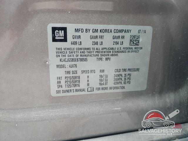 KL4CJGSB5EB780505 2014 BUICK ENCORE photo no. 13