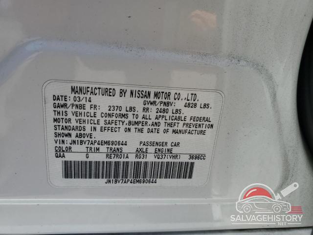 JN1BV7AP4EM690644 2014 INFINITI Q50 photo no. 12