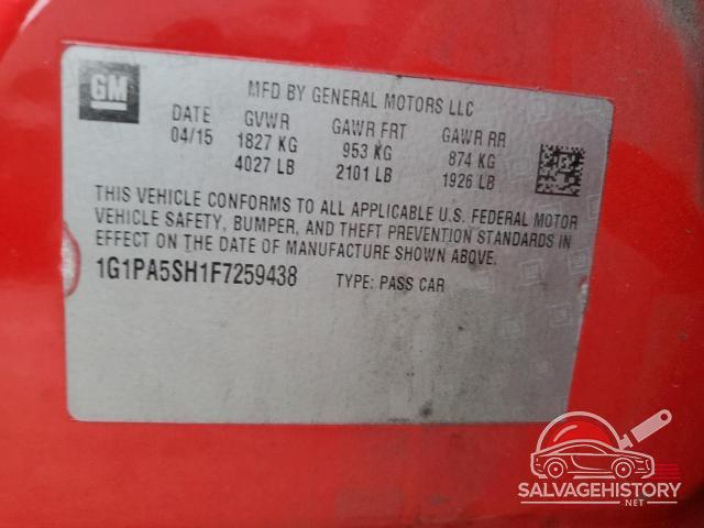 1G1PA5SH1F7259438 2015 CHEVROLET CRUZE photo no. 12
