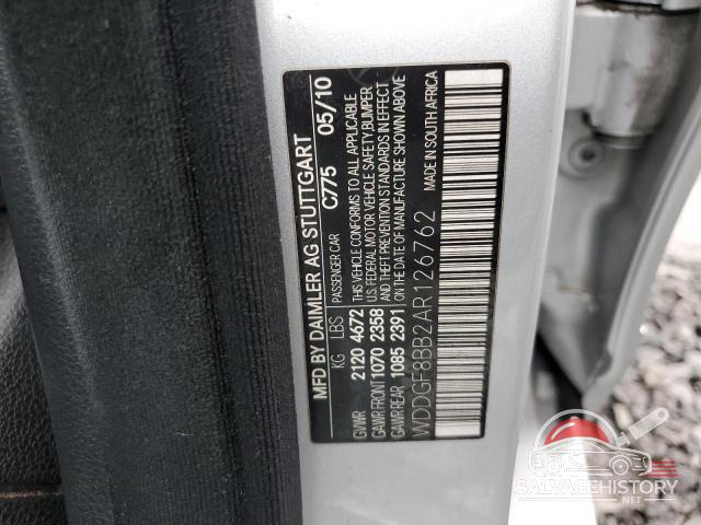 WDDGF8BB2AR126762 2010 MERCEDES-BENZ C-CLASS photo no. 12