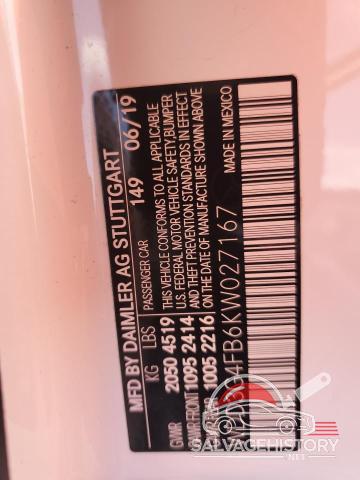WDD3G4FB6KW027167 2019 MERCEDES-BENZ A-CLASS photo no. 12