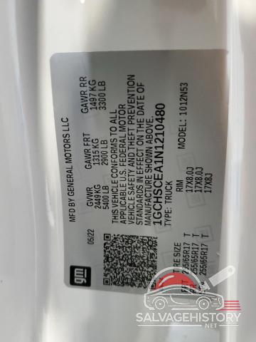 1GCHSCEA1N1210480 2022 CHEVROLET COLORADO photo no. 12