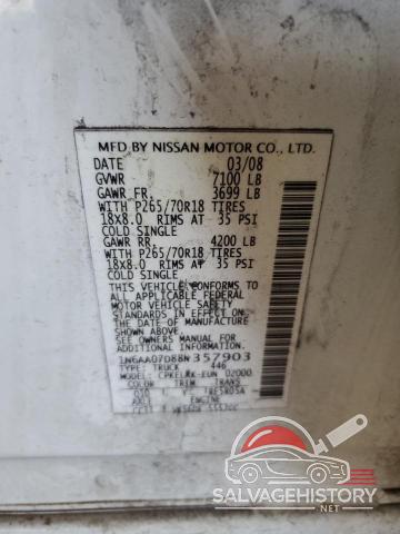 1N6AA07D88N357903 2008 NISSAN TITAN photo no. 12