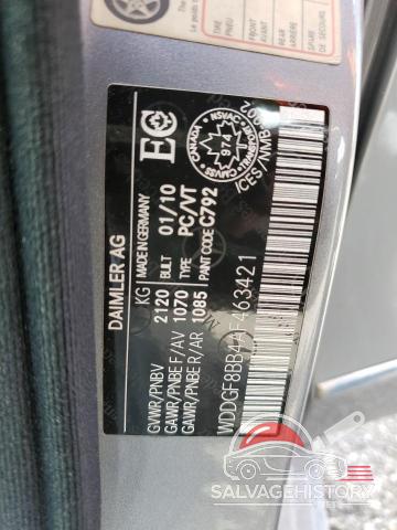 WDDGF8BB4AF463421 2010 MERCEDES-BENZ C-CLASS photo no. 12