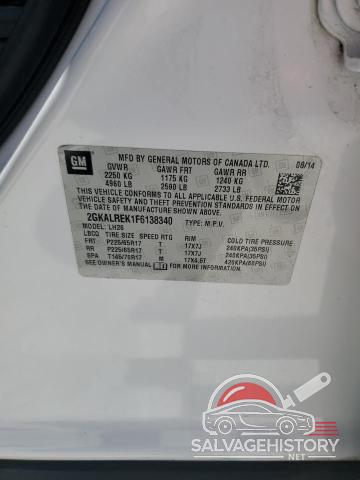 2GKALREK1F6138340 2015 GMC TERRAIN photo no. 13