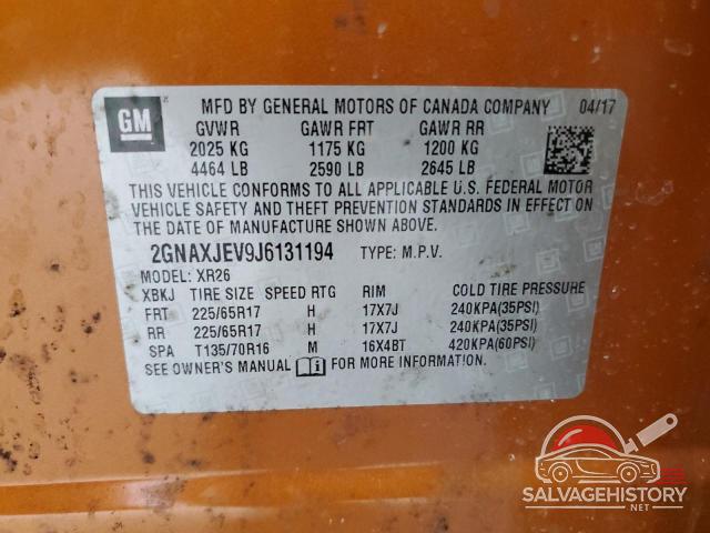 2GNAXJEV9J6131194 2018 CHEVROLET EQUINOX photo no. 14