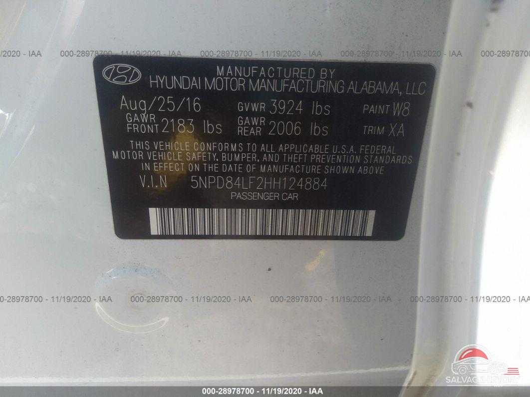 5NPD84LF2HH124884 2017 HYUNDAI ELANTRA photo no. 9