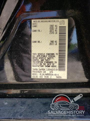 1N4BL3AP8DC184059 2013 NISSAN ALTIMA photo no. 12